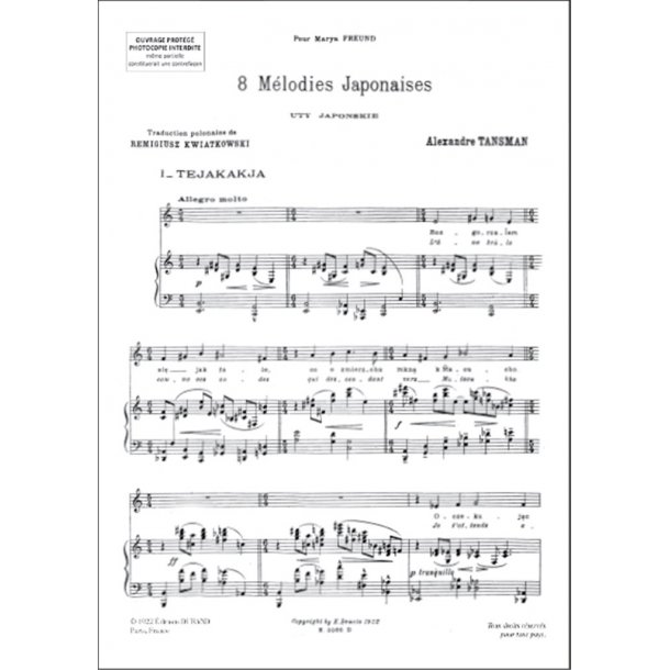 8 Melodies Japonaises Cht-Piano